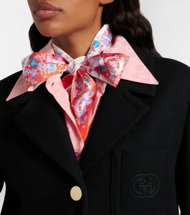Gucci Printed silk twill scarf | Thumbnail 5