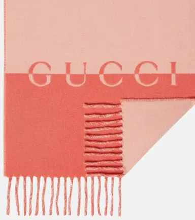 Gucci Logo wool and cashmere scarf | Thumbnail 2