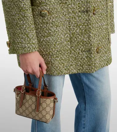 Gucci GG Canvas leather-trimmed top-handle bag | Thumbnail 7 Gucci GG Canvas leather-trimmed top-handle bag | Thumbnail 7