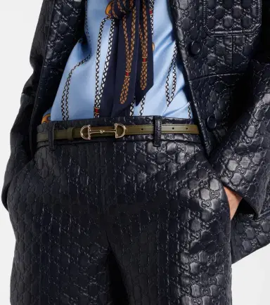 Gucci Horsebit reversible leather belt | Thumbnail 4