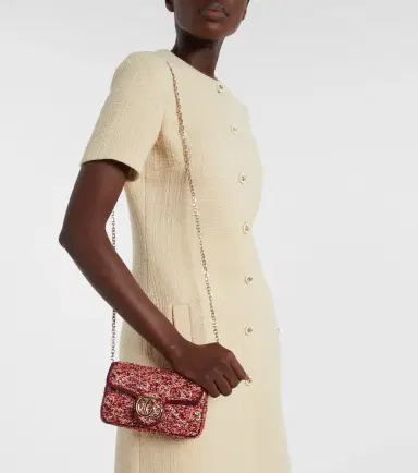 Gucci GG Marmont Mini tweed shoulder bag | Thumbnail 5 Gucci GG Marmont Mini tweed shoulder bag | Thumbnail 5