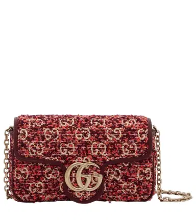Gucci GG Marmont Mini tweed shoulder bag | Thumbnail 1 Gucci GG Marmont Mini tweed shoulder bag | Thumbnail 1