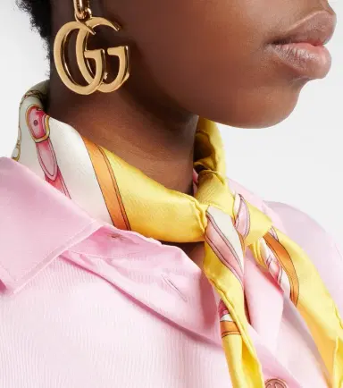 Gucci Printed silk twill scarf | Thumbnail 4