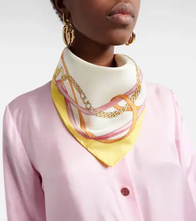 Gucci Printed silk twill scarf | Thumbnail 5