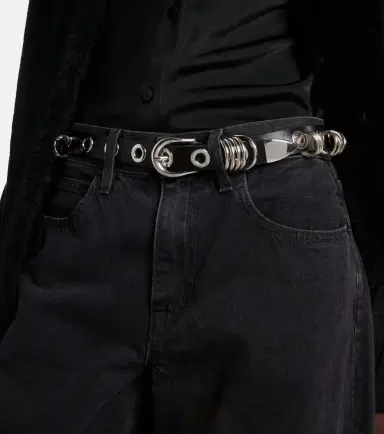 Déhanche Déhanche Revenge ring-detail leather belt | Thumbnail 3