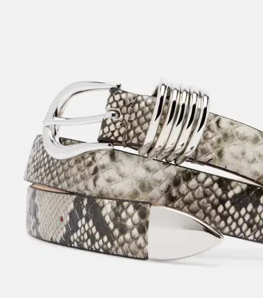 Déhanche Déhanche Hollyhock snake-effect leather belt | Thumbnail 2