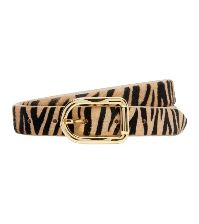 Dehanche Déhanche Mija zebra-print calf hair belt