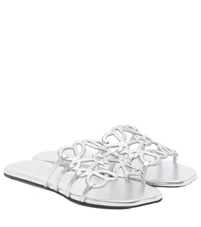 Petal Anagram leather slides