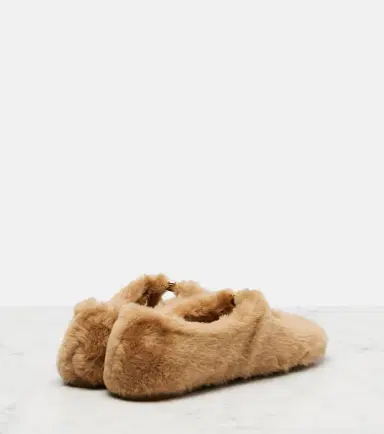 Loewe Pebble Soft shearling Mary Jane flats | Thumbnail 4