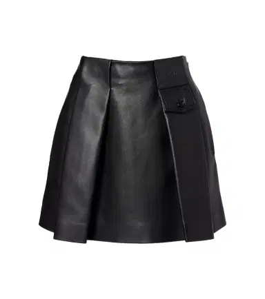 Loewe Pleated leather miniskirt | Thumbnail 1 Loewe Pleated leather miniskirt | Thumbnail 1