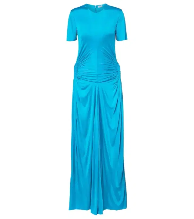 Cutout draped jersey maxi dress