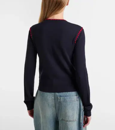 Loewe Scarf-detail wool sweater | Thumbnail 2 Loewe Scarf-detail wool sweater | Thumbnail 2