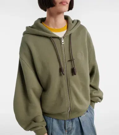 Loewe Flamenco cotton and cashmere zip-up hoodie | Thumbnail 3 Loewe Flamenco cotton and cashmere zip-up hoodie | Thumbnail 3