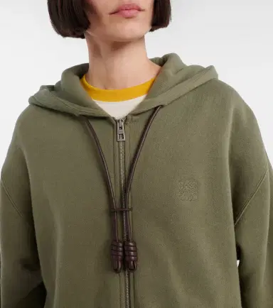 Loewe Flamenco cotton and cashmere zip-up hoodie | Thumbnail 5 Loewe Flamenco cotton and cashmere zip-up hoodie | Thumbnail 5