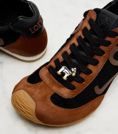 Loewe Ballet Runner 2.0 leather-trimmed calf hair sneakers | Thumbnail 3 Loewe Ballet Runner 2.0 leather-trimmed calf hair sneakers | Thumbnail 3
