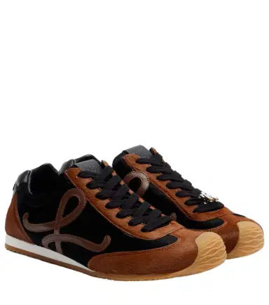 Loewe Ballet Runner 2.0 leather-trimmed calf hair sneakers | Thumbnail 1 Loewe Ballet Runner 2.0 leather-trimmed calf hair sneakers | Thumbnail 1