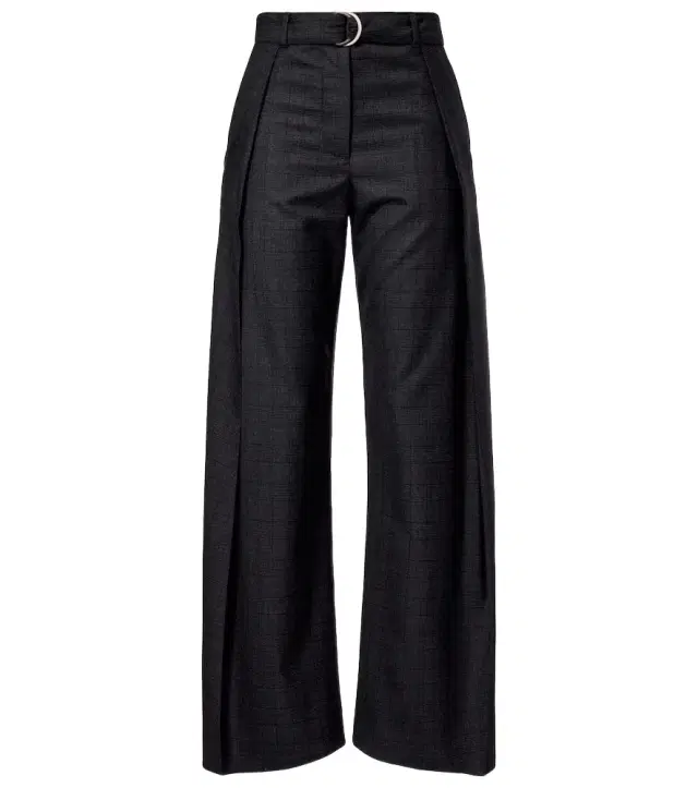 Loewe Checked belt wool barrel-leg pants