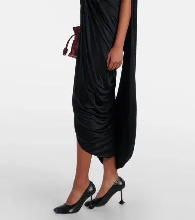 Loewe Draped midi dress | Thumbnail 4 Loewe Draped midi dress | Thumbnail 4