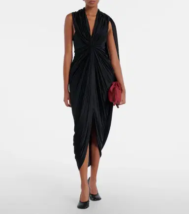 Loewe Draped midi dress | Thumbnail 5 Loewe Draped midi dress | Thumbnail 5