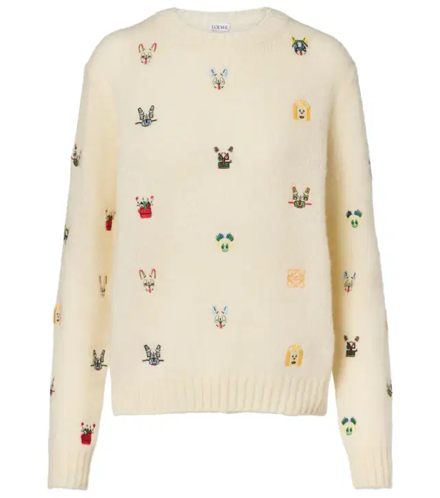 Loewe x Louis Wain embroidered wool sweater