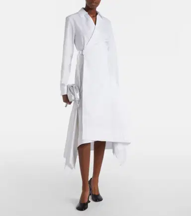 Loewe Draped cotton wrap dress | Thumbnail 3