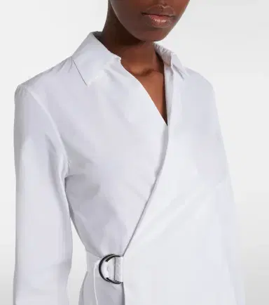 Loewe Draped cotton wrap dress | Thumbnail 5