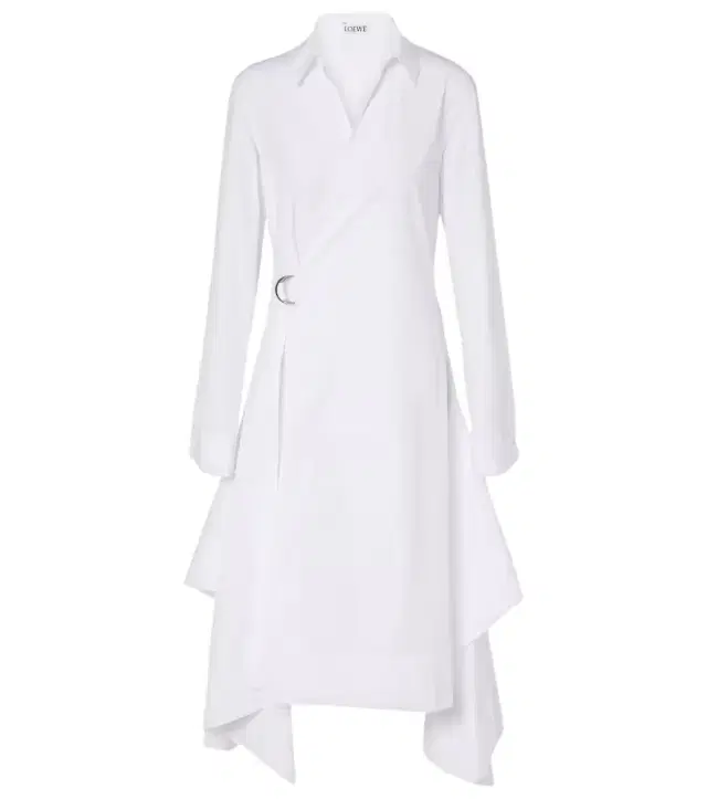 Loewe Draped cotton wrap dress