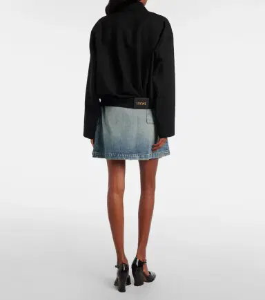 Loewe Pleated denim miniskirt | Thumbnail 4 Loewe Pleated denim miniskirt | Thumbnail 4
