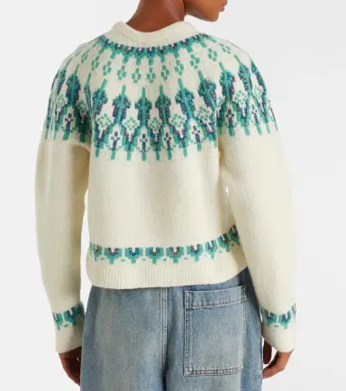 Loewe Fair Isle sequined wool-blend sweater | Thumbnail 6