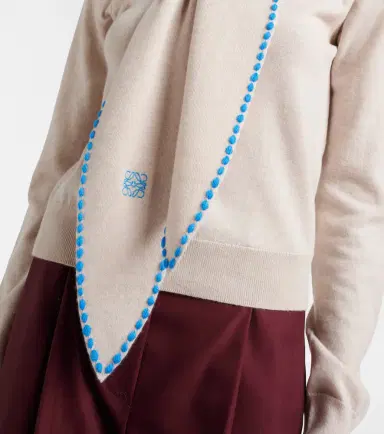 Loewe Scarf-detail wool sweater | Thumbnail 2 Loewe Scarf-detail wool sweater | Thumbnail 2
