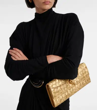 Bottega Veneta Andiamo Intrecciato metallic leather clutch | Thumbnail 7