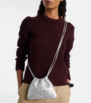 Bottega Veneta Intrecciato Small metallic leather pouch | Thumbnail 5