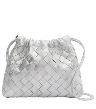 Bottega Veneta Intrecciato Small metallic leather pouch | Thumbnail 1