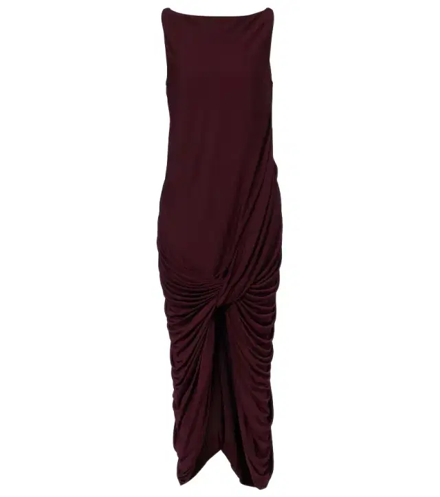 Draped jersey midi dress