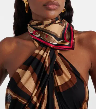 Pucci Labirinto silk twill scarf | Thumbnail 5