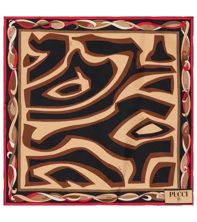 Labirinto silk twill scarf