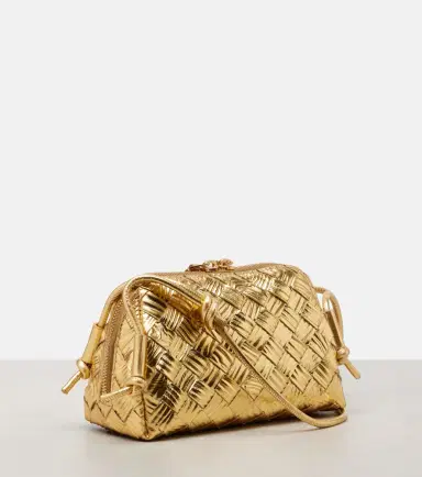 Bottega Veneta Concert Intrecciato metallic leather pouch | Thumbnail 2 Bottega Veneta Concert Intrecciato metallic leather pouch | Thumbnail 2
