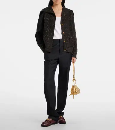 Bottega Veneta Concert Intrecciato metallic leather pouch | Thumbnail 6 Bottega Veneta Concert Intrecciato metallic leather pouch | Thumbnail 6