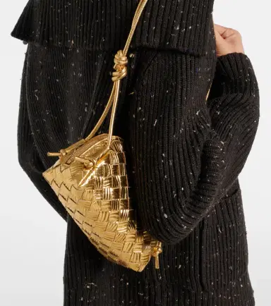 Bottega Veneta Concert Intrecciato metallic leather pouch | Thumbnail 7 Bottega Veneta Concert Intrecciato metallic leather pouch | Thumbnail 7