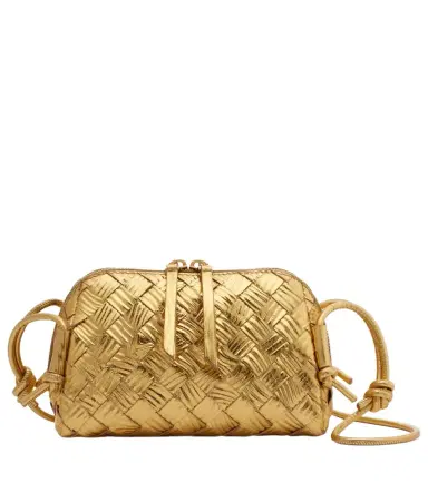 Bottega Veneta Concert Intrecciato metallic leather pouch | Thumbnail 1 Bottega Veneta Concert Intrecciato metallic leather pouch | Thumbnail 1