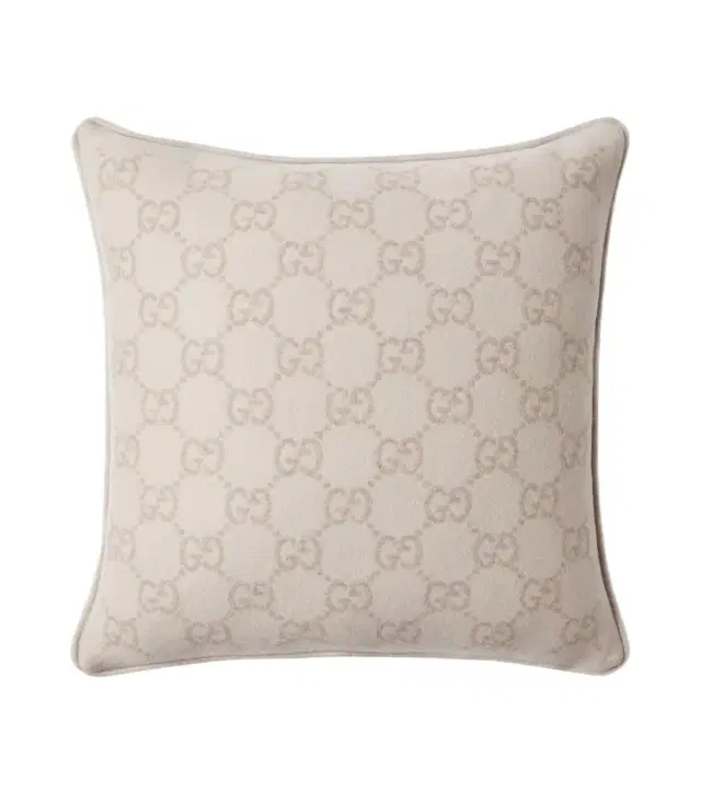 Gucci GG jacquard wool and cashmere cushion