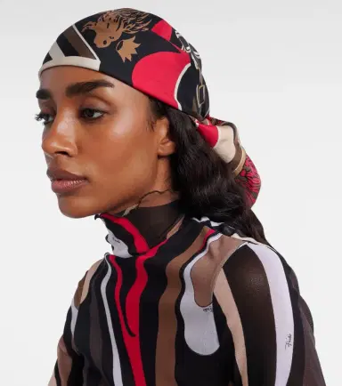 Pucci Printed silk twill scarf | Thumbnail 4