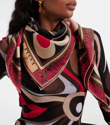 Pucci Printed silk twill scarf | Thumbnail 5
