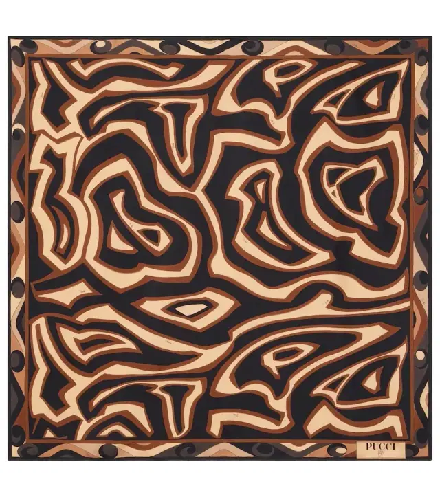 Labirinto silk twill scarf