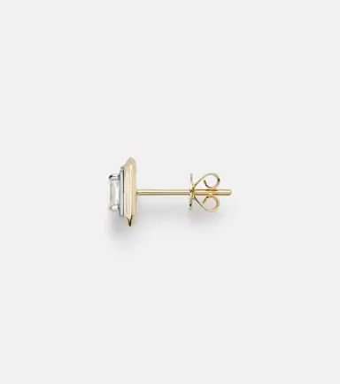 Rainbow K 9kt gold single earring with diamond | Thumbnail 2
