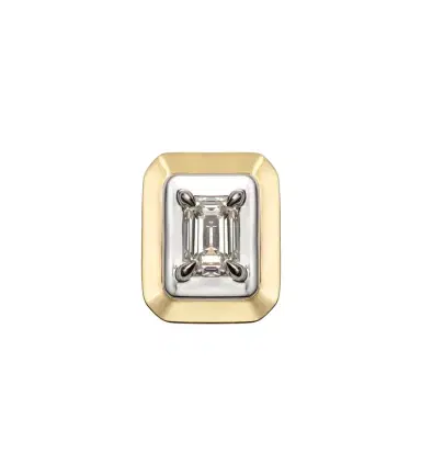Rainbow K 9kt gold single earring with diamond | Thumbnail 1