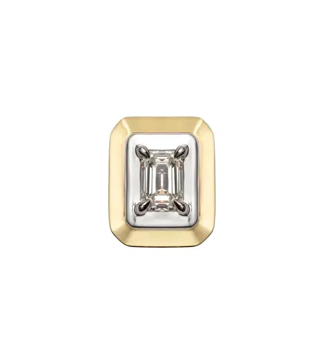 9kt gold single earring with diamond