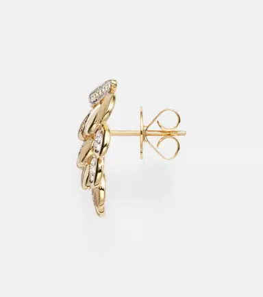Rainbow K Blossom 14kt gold single earring with diamonds | Thumbnail 4