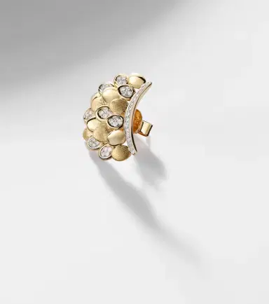 Rainbow K Blossom 14kt gold single earring with diamonds | Thumbnail 5