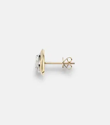 Rainbow K 9kt gold single earring with diamond | Thumbnail 2